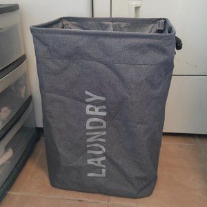 Foldable College Laundry Basket dark gray